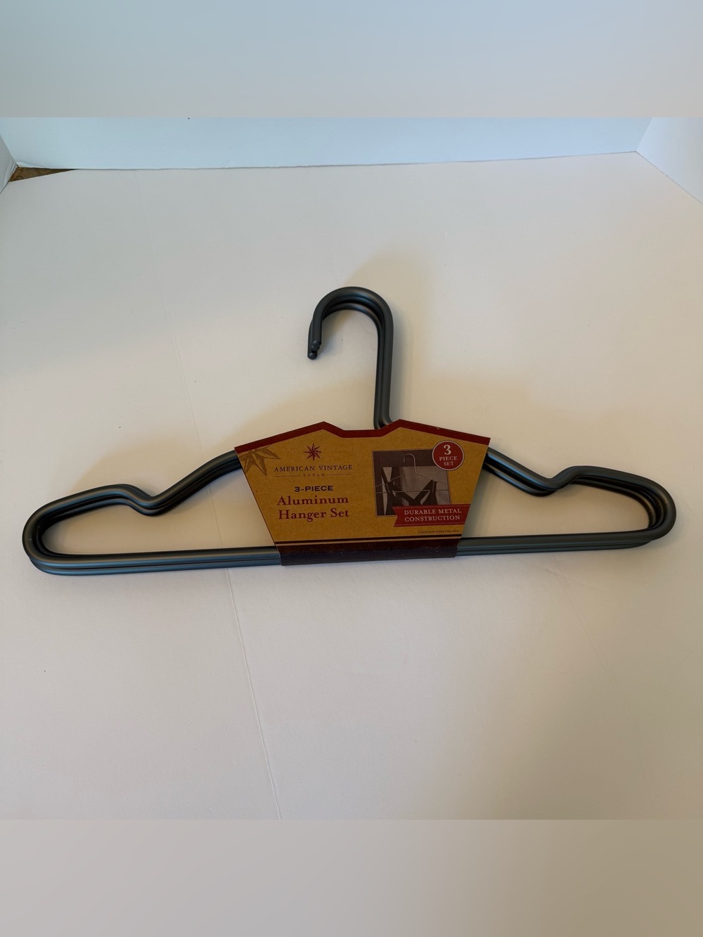 American Vintage Style 3-Piece Aluminum Hanger Set - New #2